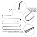 DOIOWN S-Type Stainless Steel Clothes Pants Hangers Closet Storage Organizer for Pants Jeans Scarf Hanging (14.17 x 14.96ins, Set of 3) (8-Pieces)
