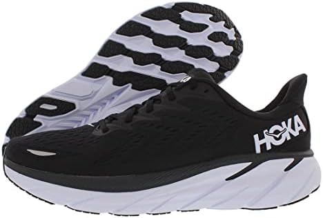 Hoka Clifton 8 wide One One Men\'s Black and White Athletic Shoes size 9.5 2E HOKA ONE ONE Clifton 8 2E Wide  main image 4