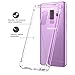 MoKo Cover Compatible for Samsung Galaxy S9 Plus Case, Reinforced Corners TPU Bumper Cushion + Anti-Scratch Hybrid Rugged Transparent Panel Cover for Samsung Galaxy S9+ 6.2 Inch 2018 - Transparent