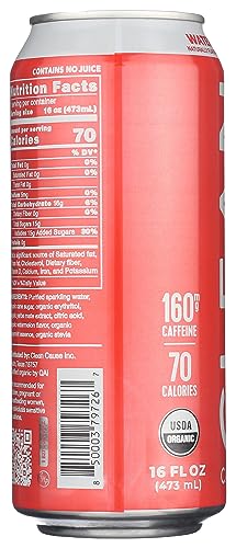 CLEAN CAUSE ORGANIC SPARKLING WATERMELON MINT YERBA MATE, 16 FZ