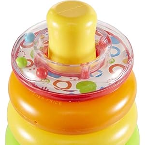 Fisher-Price FHC92 Rock-A-Stack, Baby Educational Stacking Toy Rings, Suitable for 6 Months Plus
