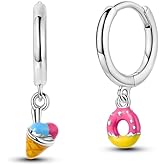 TINSLO S925 Silver Earrings Various Hypoallergenic Hoop Earrings for Women Colorful CZ Huggie Cute Drop Earring Best Gift to Women
