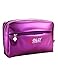 Holly LifePro 2pcs of set Elegant PU Leather Handy Cosmetic Pouch Clutch Makeup Bag Travel Accessory Organizer toiletry bag Purple