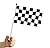 24PCS 6'' X 8'' Black and White Checkered Flag Racing Polyester Flags with Plastic Stick NASCAR Theme Party Favor Decoration