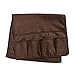 Kotile Couch Sofa Chair Armrest Caddy Organizer with 6 Pockets Faux Linen, Elegant Armchair Caddy Fits Remote Control Organizer, Cell Phone, Glasses, Magazine Holder (Coffee)