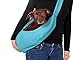 iPrimio Reversible Cat Sling & Dog Carrier Sling - Aqua Blue, Soft Hands Free Pet Carrier, Cat Papoose Carrier Front, Puppy Sling, Cat Carrier, Pet Sling Carrier for Cats & Cat Front Carrier