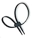 MAYMII Heavy Duty Police Nylon Black Double Zip Ties Handcuffs Cable Ties UV Disposable 20 Pack