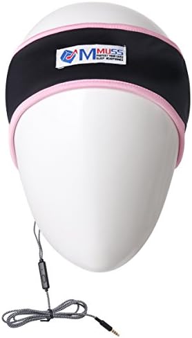 MMUSS Sleep Headphones Headband with Ultra Thin Stereo Speakers Control Button.Perfect for Sleeping,Sports,Air Travel,Meditation and Relaxation (Pink)