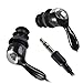 SHZONS Black Water Sport Waterproof In-Ear Earbuds Stereo Headphones for iPod/iPhone/MP3 Player