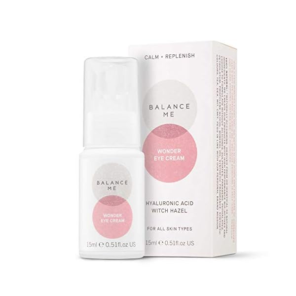 Balance-Me-Wonder-Eye-Cream--With-Hyaluronic-Acid-Reduces-Dark-Circles-Puffiness--Anti-Ageing-Hydrating-Eye-Gel--For-All-Skin-Types--100-Natural--Vegan-Cruelty-Free--Made-In-UK--15ml Balance Me Wonder Eye Cream – 100% Natural Vegan Anti-Ageing Cream Eye Gel - Hyaluronic Acid Hydrates & Reduces Dark…