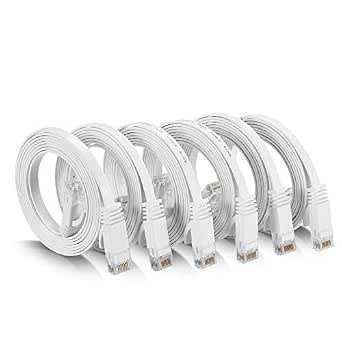 Cat6 Ethernet Cable 30 ft, Flat - Solid Internet Network Lan patch cord – Cat 6 High Speed Computer wire With clips & Rj45 Connectors for Router, modem, PS, Xbox– faster than Cat6 Ethernet Cable 30 ft, Flat - Solid Internet Network Lan patch cord – Cat 6 High Speed Computer wire With clips & Rj45 Connectors for Router, modem, PS, Xbox– faster than