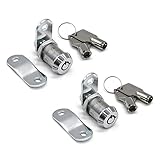 2Pcs Tubular Cam Lock 1 inch Cabinet Lock Keyed