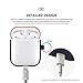 elago Duo Hang Case Compatible with Apple AirPods Case 1 & 2, Carabiner Included, Supports Wireless Charging, 2 Color Caps + 1Body [Peach, Grey + Jean Indigo]