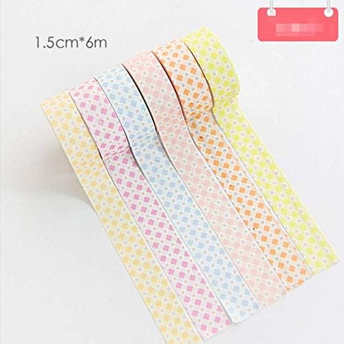 6x Decorative Sticky Paper Masking Adhesive Tape Scrapbooking DIY Decorative Craft Washi Masking Tape