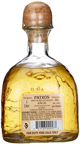 Patrón Patrón Tequila Añejo 40%, Volume 1 l in Geschenkbox – Bild 4