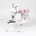 Sewing Machine Mini Size for Little Sewing Projects Double Thread Double Speed with Foot Pedal Light Safety Cover (Extension Table)