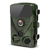 LETSCOM 14MP Trail Game Camera 0.4s Trigger Speed, Waterproof HD Wildlife Scouting Cam 42 Low-Glow IR LEDs, 120° Wide Angle for Hunting and Outdoor Surveillance (Green)