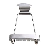 Domybest Acoustic Guitar Bass Accessories of 6 String Tailpiece Bridge, Chrome Short Trapeze (Silver)