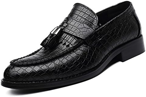 Tidog Bullock carved shoes Vintage Wedding Shoes leather shoes (8.5, black)