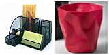 Multipurpose Black Metal Mesh 6 Compartment Desk Organizer Office Supply Caddy1 with gift is holder