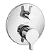 hansgrohe Ecostat Modern Premium Volume and Auto Temperature Control 2-Handle 7-inch Wide Thermostatic Shower Trim for Rough-in Valve with Diverter in Chrome, 04353000