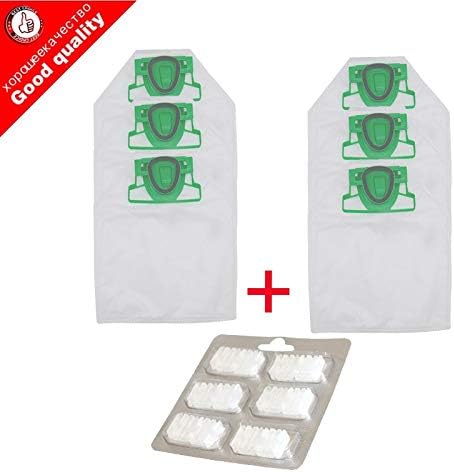 HBK Clean Doll 1 Pallet freshener 6-Piece dust Bag for folletto Vorwerk Kobold VK200 FP200 Vacuum Cleaner Spare Parts