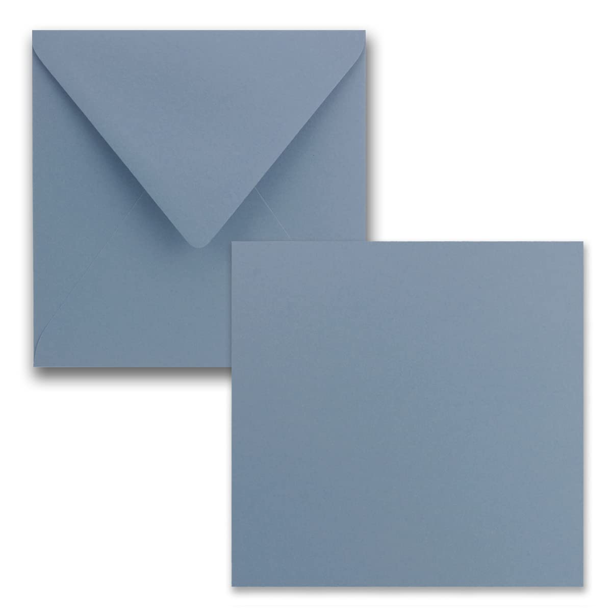 FarbenFroh by GUSTAV NEUSER Square Single Card Set - 15 x 15 cm - With Envelopes - Grey Blue - Pack of 100 - For Greeting Cards & More — image 1