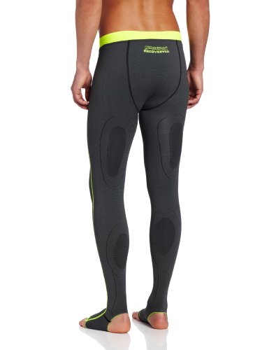 Zoot Sports Men's Ultra Recovery 2.0 CRX Tights, Graphite/Safety Yellow, 3 - Thumbnail 2