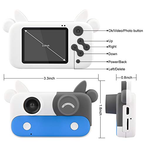 Kinderkamera,Kinder Digitalkamera Spielzeug 2 Zoll HD-Bildschirm 1080P Kinder Fotoapparat Tragbar Videokameras Kamera… – Bild 7