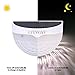 KBP Solar Fence Lights Outdoor Decorative Garden Lights Waterproof Wall Lights for Patio, Yard, Stairway (White)