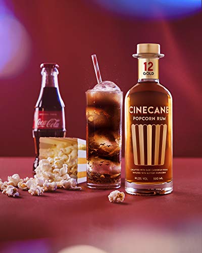 CINECANE Popcorn Rum Gold 12 | 41,2% | 0,5L | Destilliert mit echtem Popcorn – Bild 4