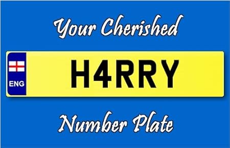 Personalised Registration Number Plate Keyring Harry: Amazon.co.uk ...