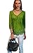 Angashion Women's Off Shoulder Lace Splice Loose Trim Casual Henley Blouse T-Shirt Tops