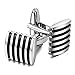 Jstyle Black Cufflinks for Men Shirt Cufflinks Unique Business Wedding