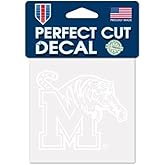 WinCraft NCAA University of Memphis Tigers Logo 4" x 4" inch Outdoor White Decal
