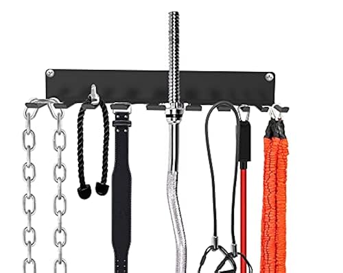 Multi Use Workout Rack OUUO Home Gym Storage Rack, Multi-Purpose Workout Gear Wall Hanger ...