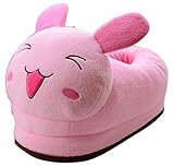 Outgeek Cute Plush Slippers Winter Thick House Slippers Fuzzy Animal Slippers