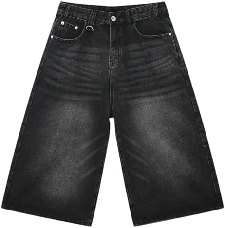 Hesaco Jorts for Men - Y2k Jorts Baggy Jorts Distressed Jeans