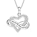 NUMMY I Love You to The Moon and Back Engraved Pendant Necklace for Women (18