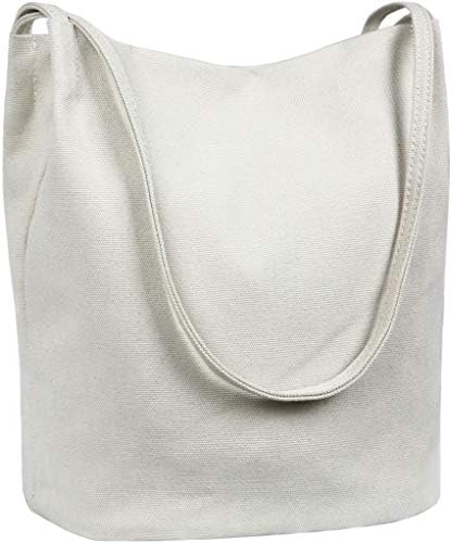 Iswee Canvas Womens Bucket Bag Shoulder Handbags Hobo Ladies Purses Fashion Tote Purse