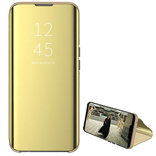 Hülle® Plating Flip Mirror Case Compatible for Samsung Galaxy S11e (Gold)