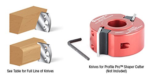Amana Tool 64F051 Pair of 40mm Carbide Tipped Steel Knives for Profile Pro Insert Shaper Cutters