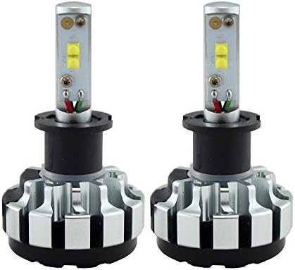 T1S Led Headlight Bulb 80W 8000LM H4 H13 9007 High Low Beam Cool White Light 6000K 360° Beam Angle Turbo Fan 2pcs 9005 H3 H1 H7 H11 (T1S-H3)