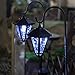 GIGALUMI 31.5 inch Solar Lights Outdoor, Hanging Solar Coach Lantern 2 Shepherd Hooks (2 Pack)