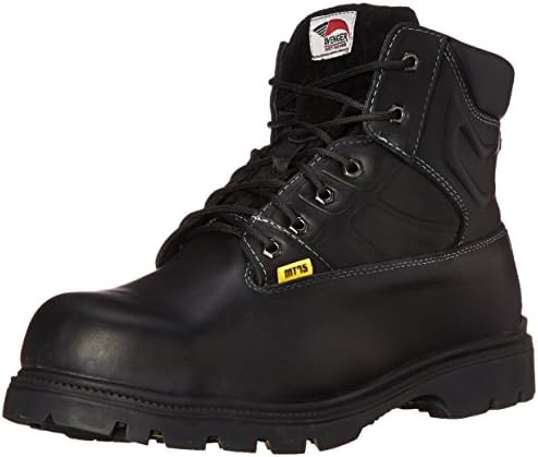 Avenger 7300 Leather Safety Toe EH Internal Met Guard High Heat Outsole Work Boot,Black,8 W US