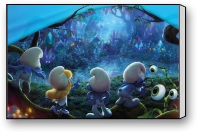 Home Contemporary Art Smurfs Blue Canvas Prints Wall Art for Home Decor Wall Decorations For Living Room Bedroom Office Each Panel Size:18x12inch