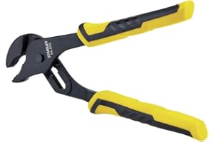 STANLEY Pliers, Bi-Material, Groove Joint, 8-Inch (84-034)