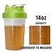 Hydro2Go 16 oz shaker bottle with protein storage jars and pill tray (green)
