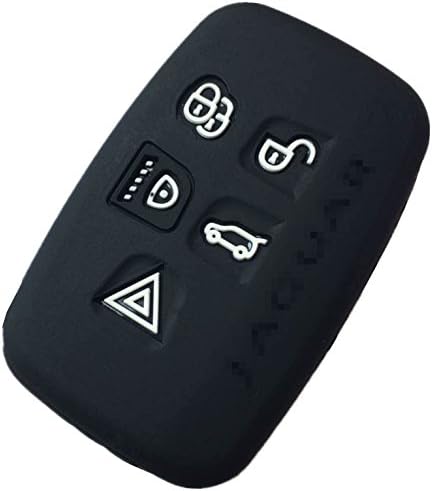 KWH Silicone Key Fob Cover Case Protector Smart Remote Control Shell Keyless Entry Case Holder Cover For 2010 2011 2012 2013 Jaguar XJ 2010 2011 Jaguar XJL 2009 2010 2011 2012 2013 2014 Jaguar XF