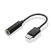 Efanr 2 Pack Type C to 3.5mm Headphone Jack Adapter, USB-C 3.1 Male to 3.5mm Female Stereo Audio Earphone Convertor Cable for Motorola Moto Z Series LeEco Le 2/Max 2 Xiaomi Mi 6 (Black)